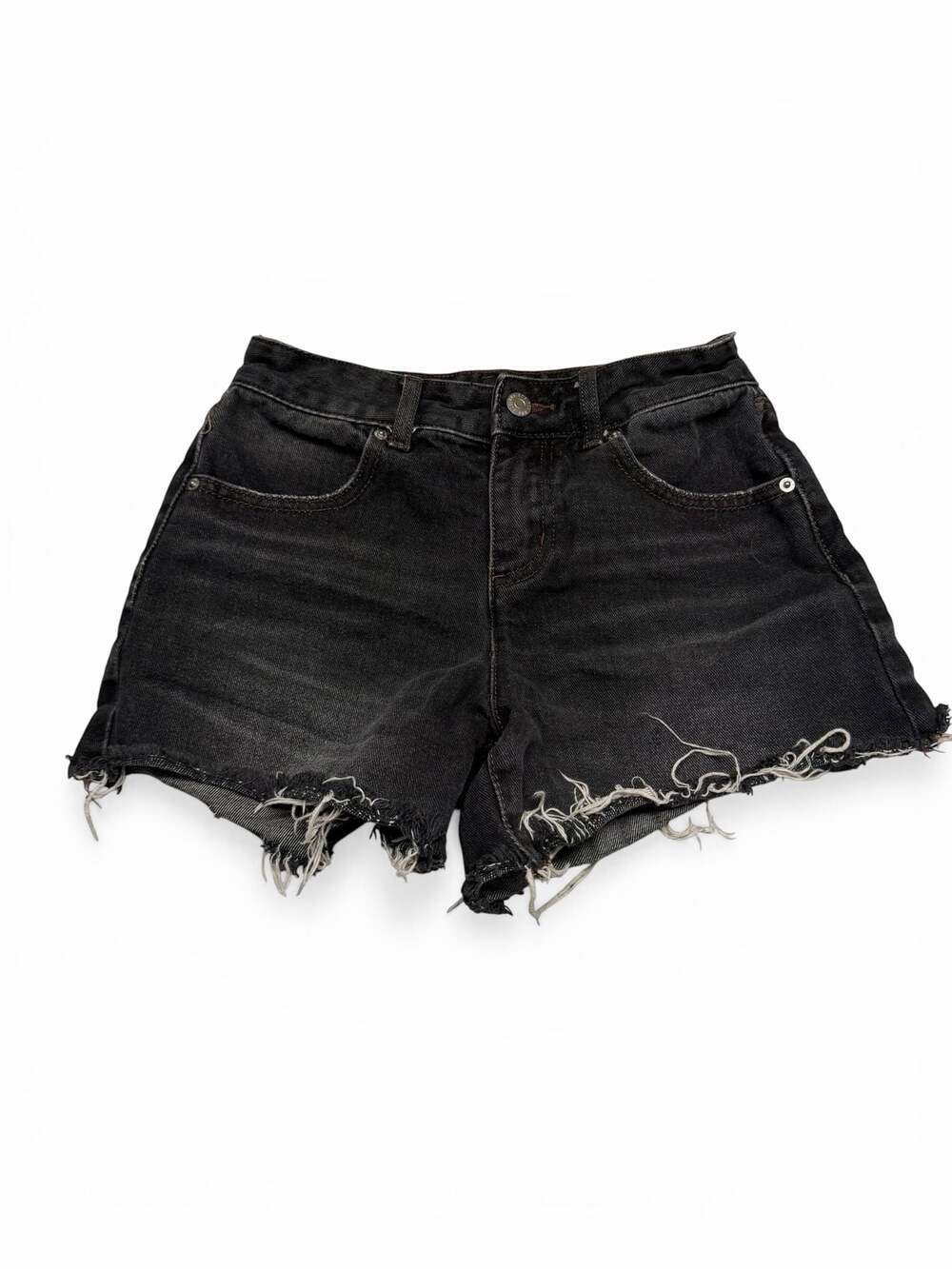 BDG Urban Outfitters Black Distressed High-Waisted Shorts Size 24